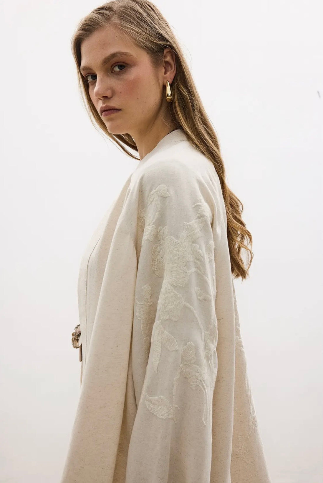Embroidered Kimono Jacket