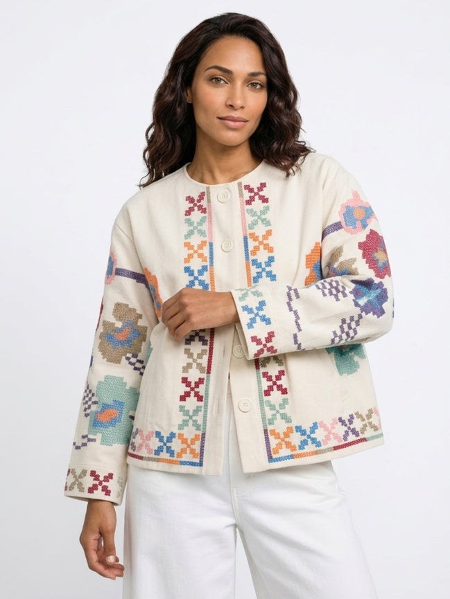 Embroidered Oversize Jacket
