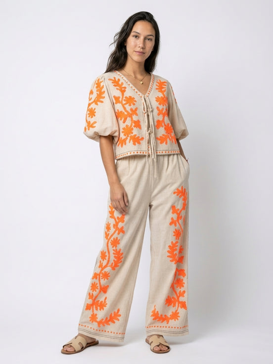 Orange and Beige Set
