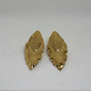 Golden Fish Chizeled Earrings