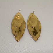 Golden Fish Chizeled Earrings