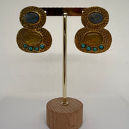 Natural Stone Disc Earrings
