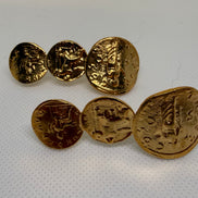 Vintage Coin Golden Earrings
