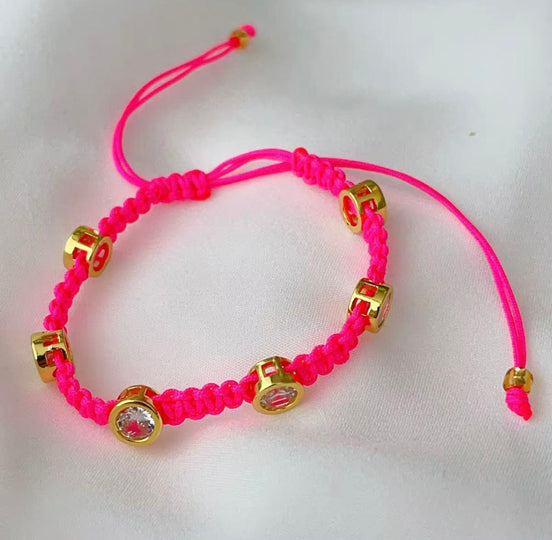 Macrame Bracelet with Sparkly Beads