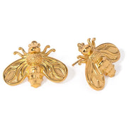 Bees Gold Earrings