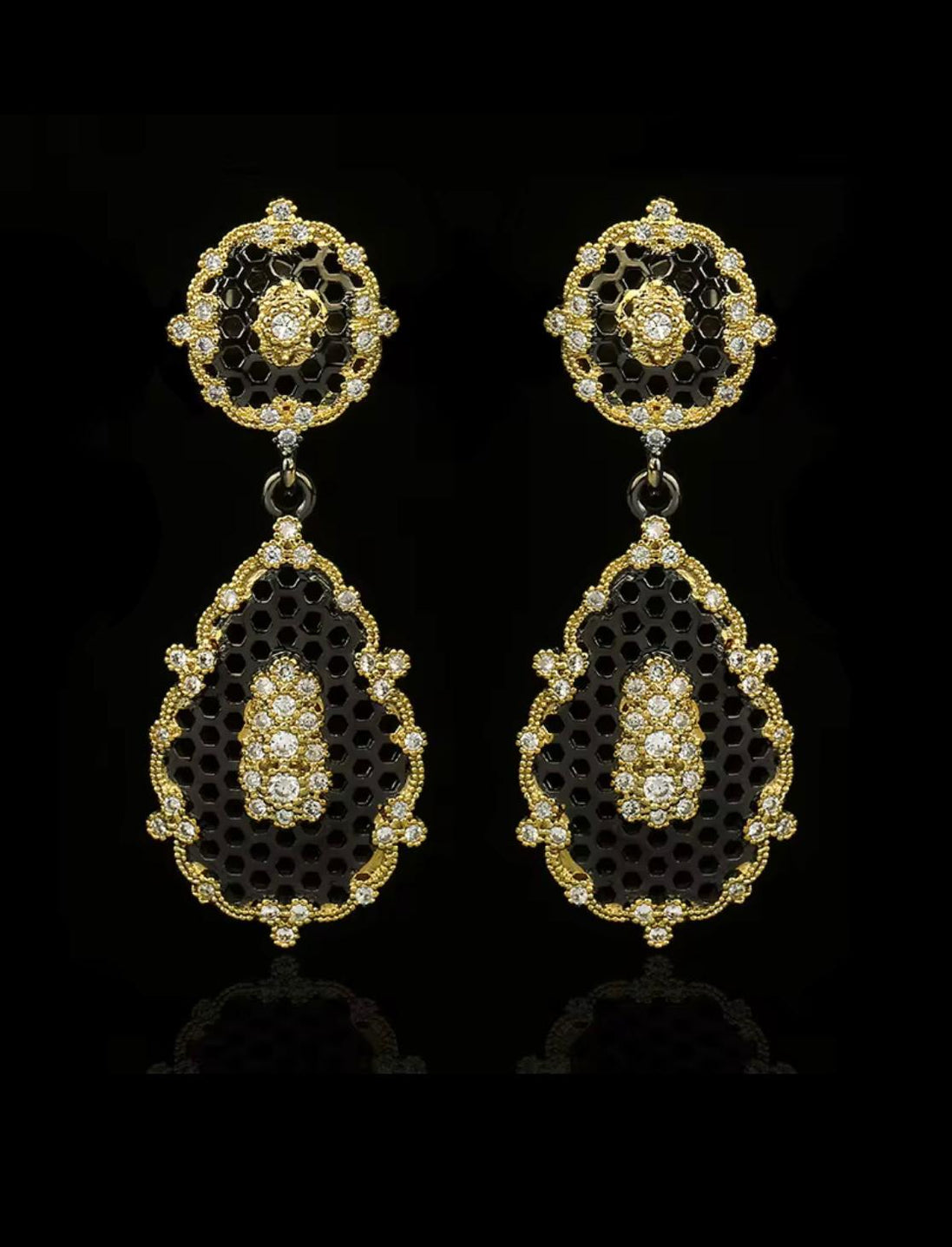 Black Gun Plated Earrings