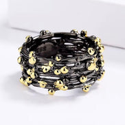 Gun Plated Nest Ring