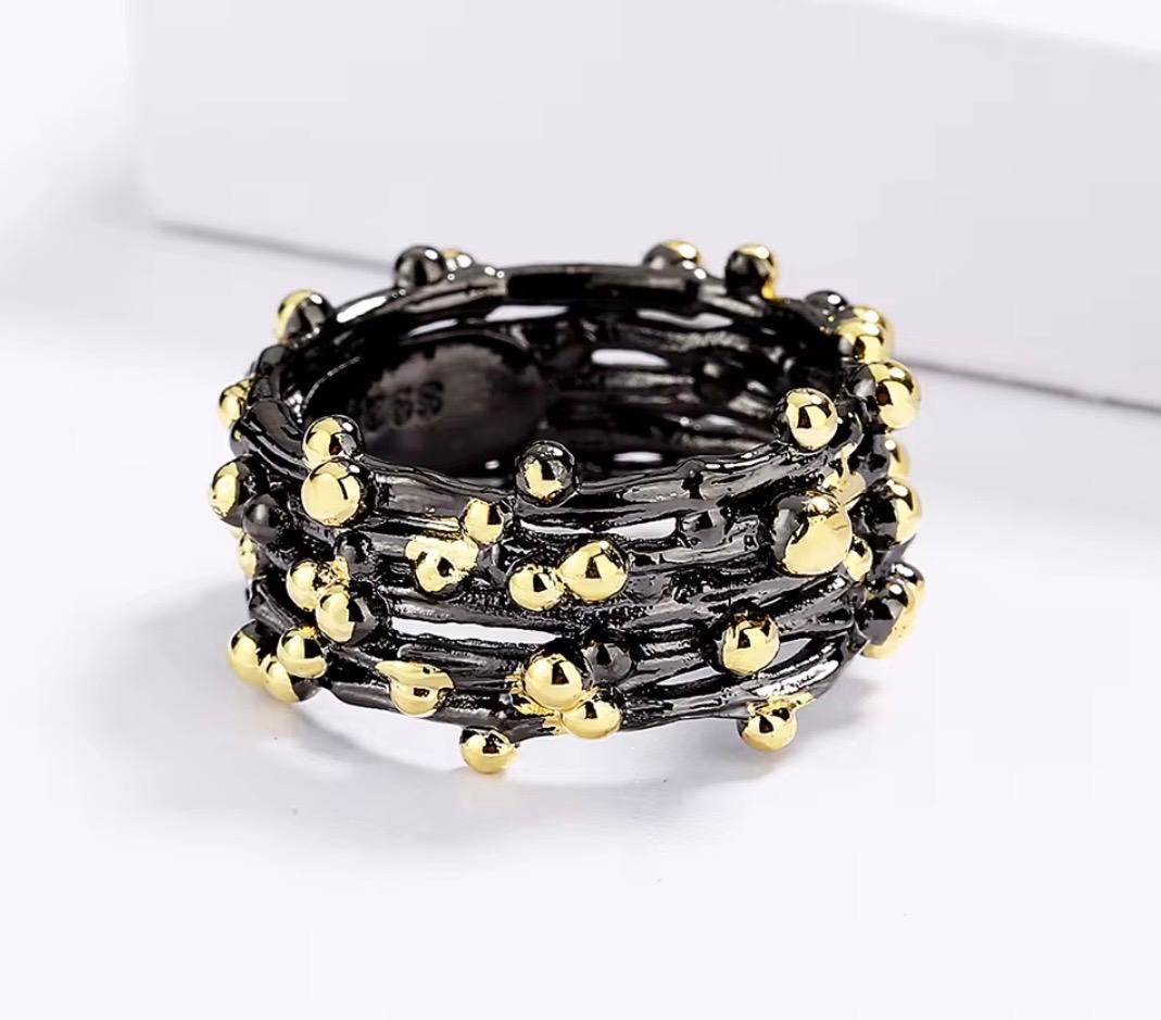 Gun Plated Nest Ring