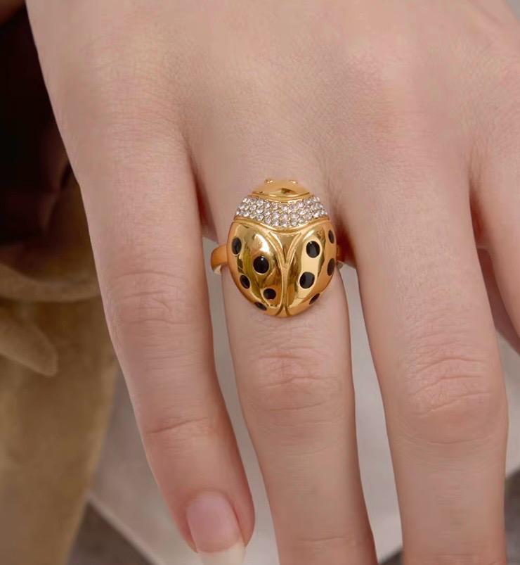 Ladybug Gold Ring