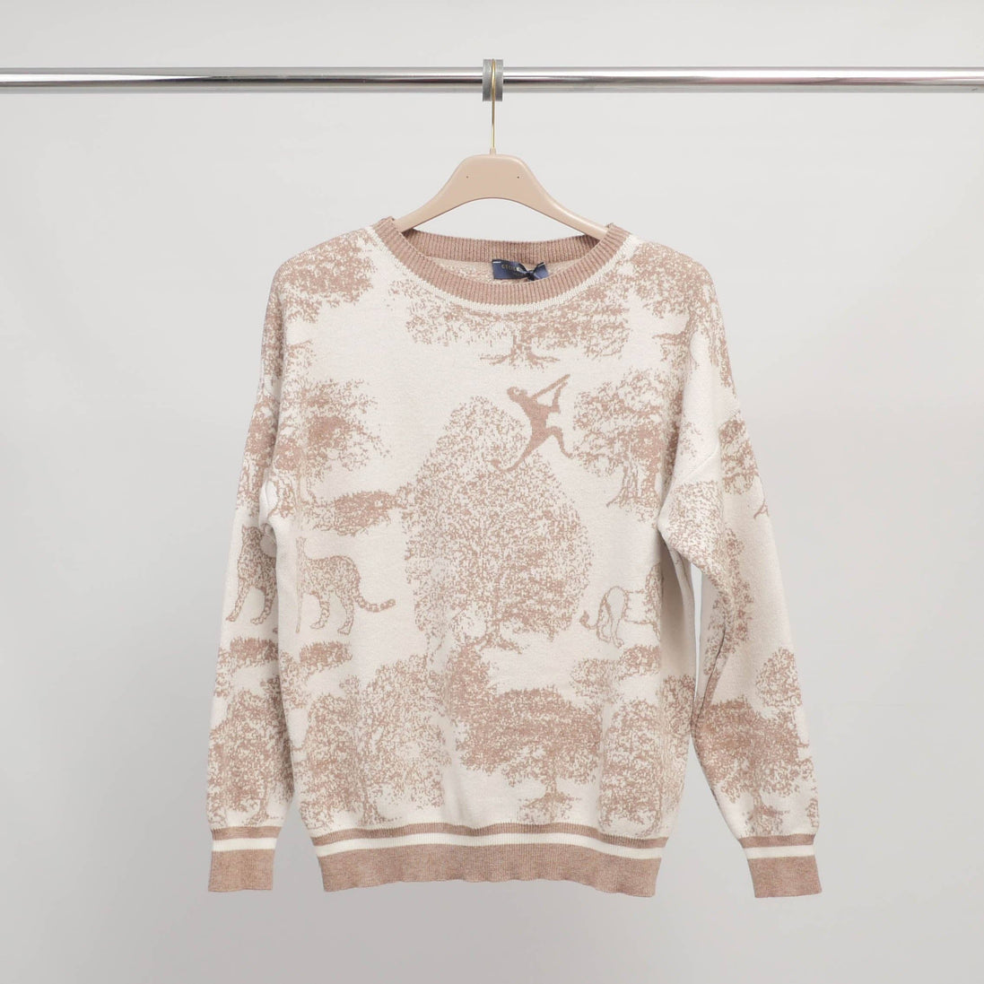 Jungle Print Sweater in Soft Knit