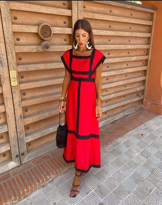 Bicolor Long Dress