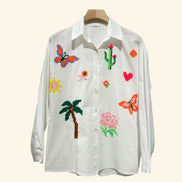 Embroidered White Shirt