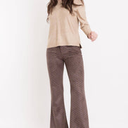 Flared Geometric Trousers