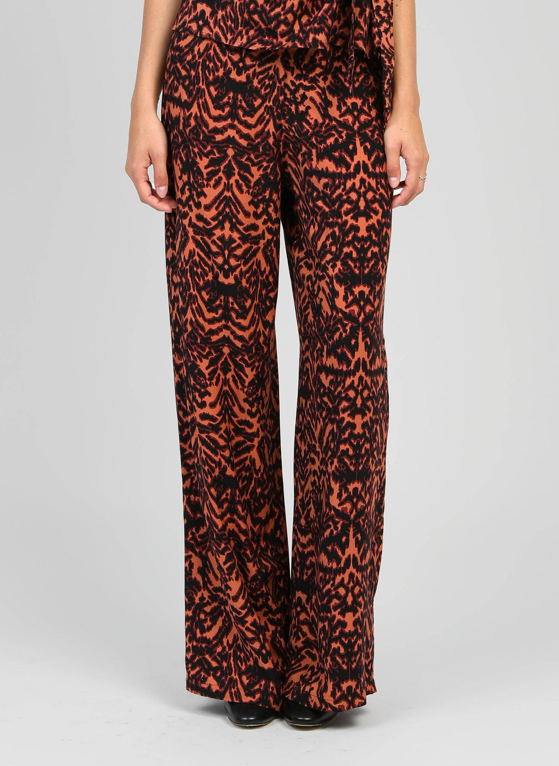Blouse and Pants Set Burgundy