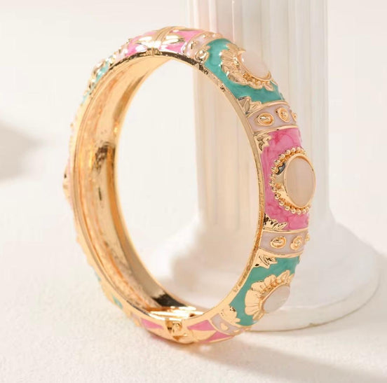 Cloissone Enamel Indian Bracelet