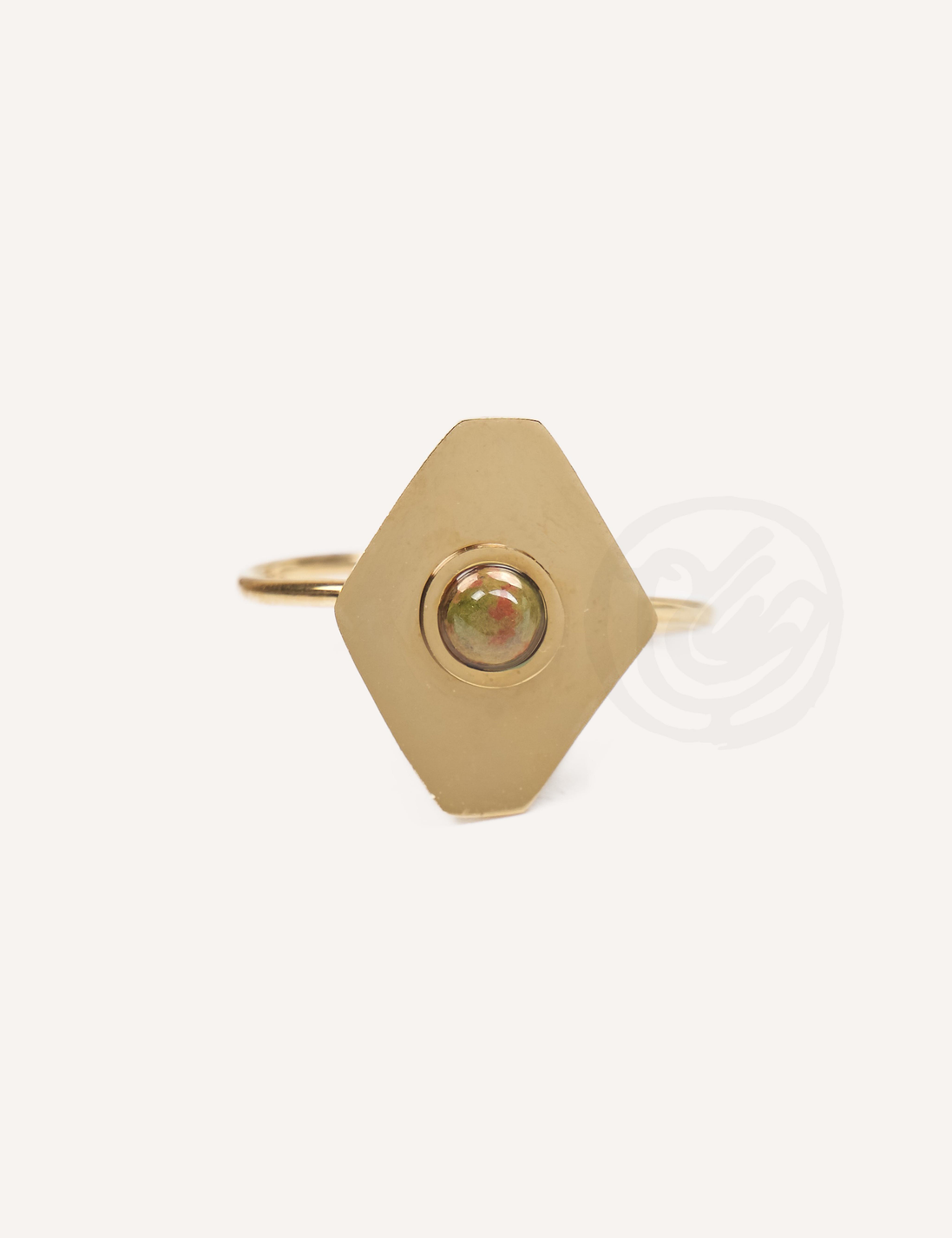 Natural Stone Flat Ring