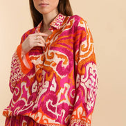 Loose Printed Shirt and Pants Set