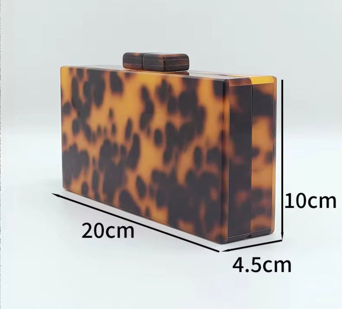 Tortoiseshell Acrylic Clutch