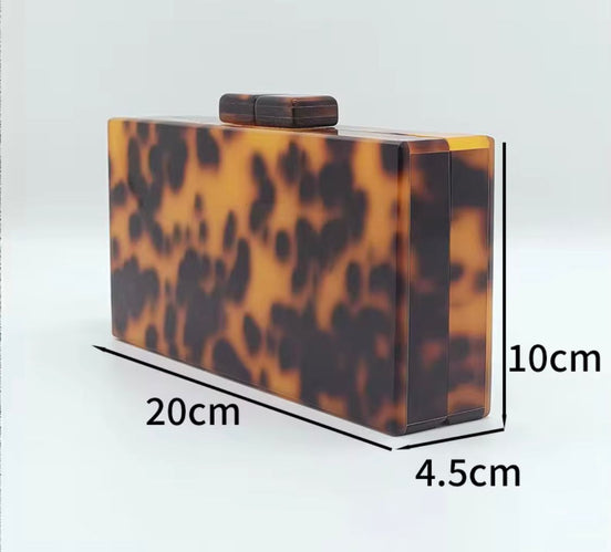 Tortoiseshell Acrylic Clutch