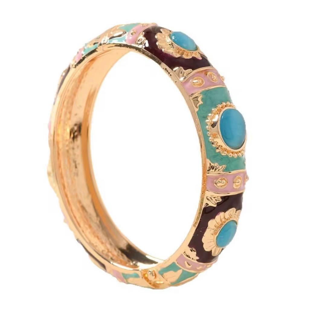 Cloissone Enamel Indian Bracelet
