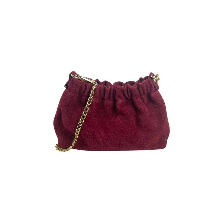 Small Crunched Suede Handbag