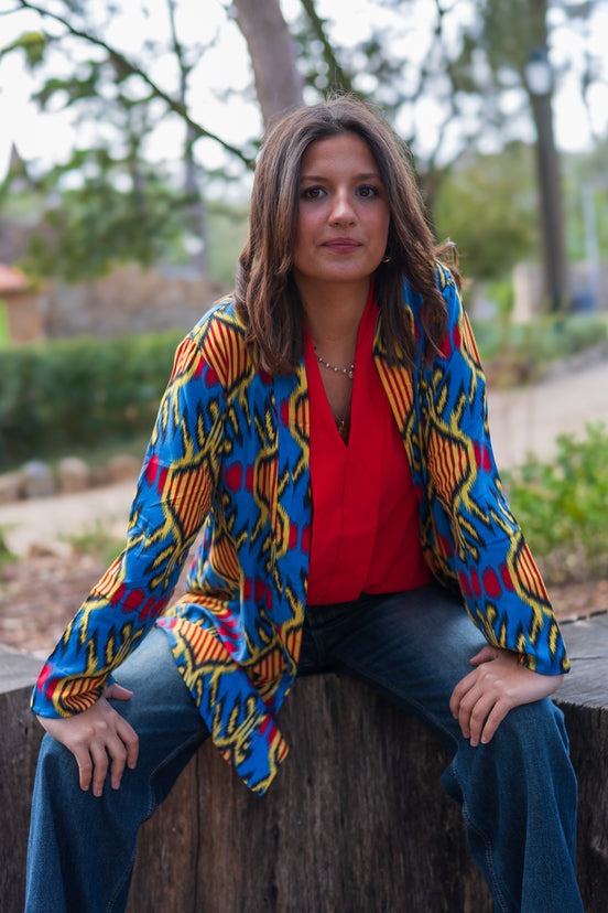 Blue Ikat Blazer
