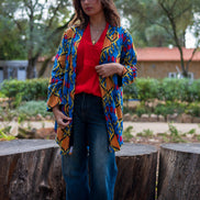 Blue Ikat Blazer