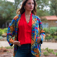 Blue Ikat Blazer