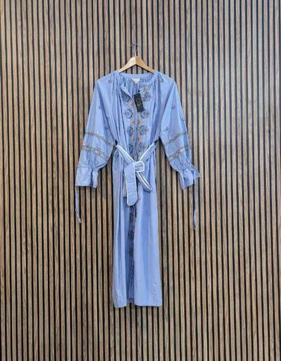 Embroidered Shirt Dress