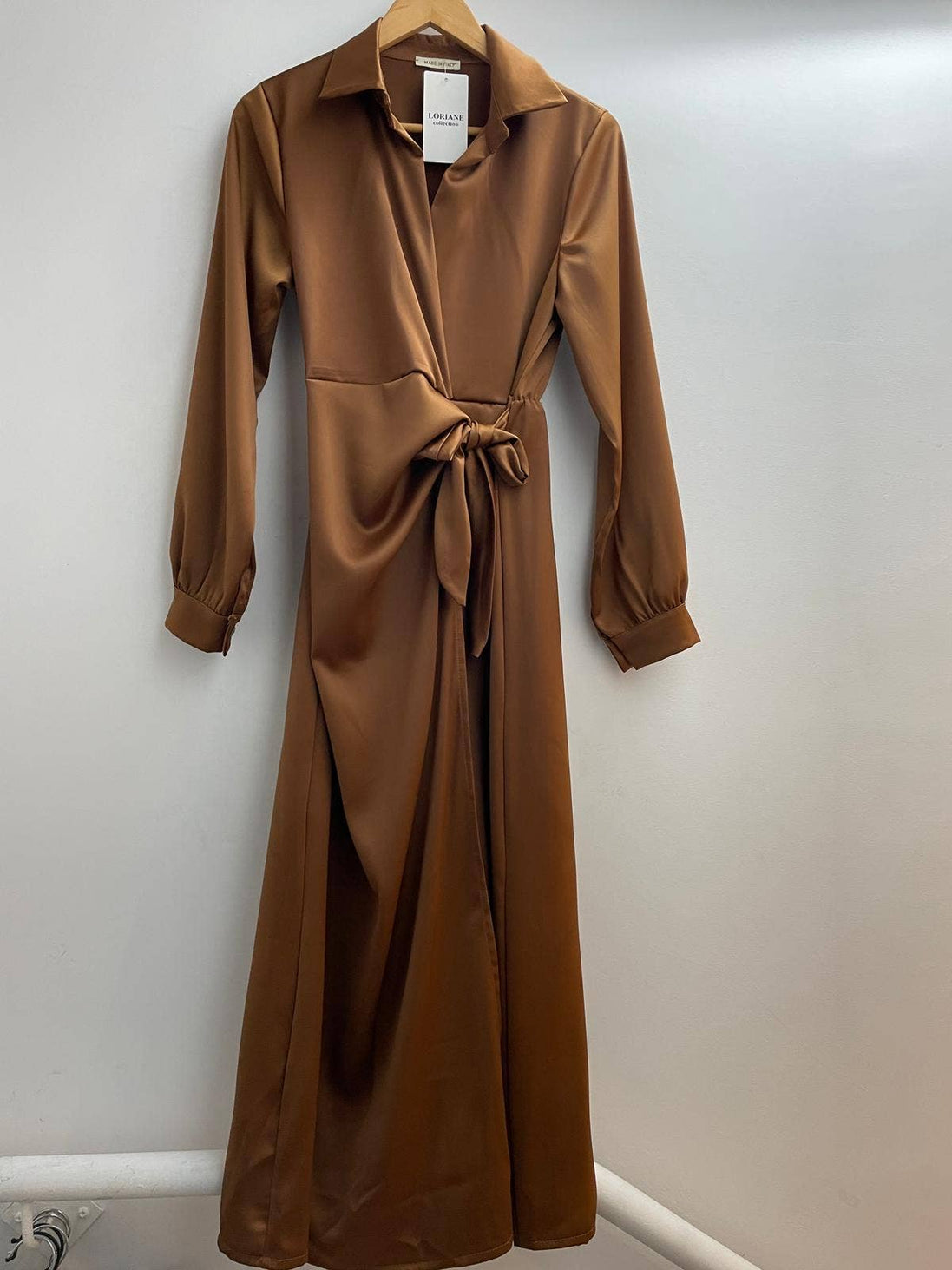 Satin Wrap Dress