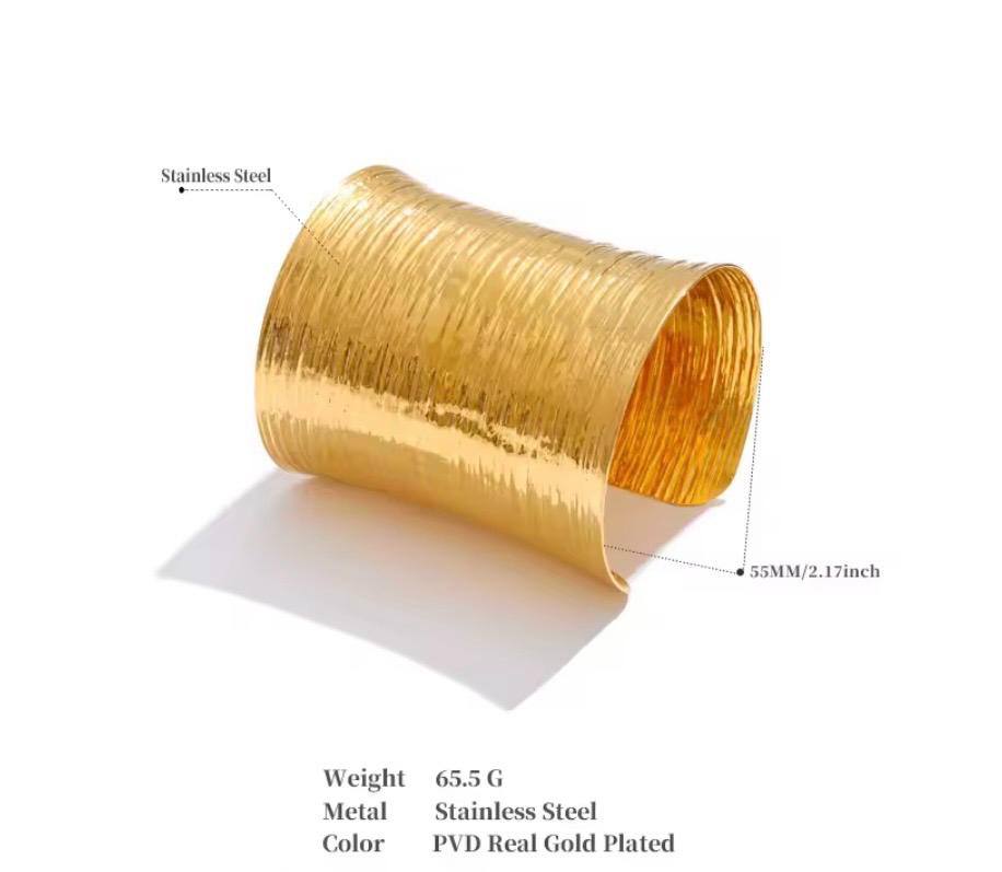 Plated Wide Bracelet