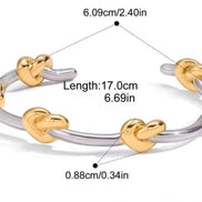 Gold & Silver Knot Bangle
