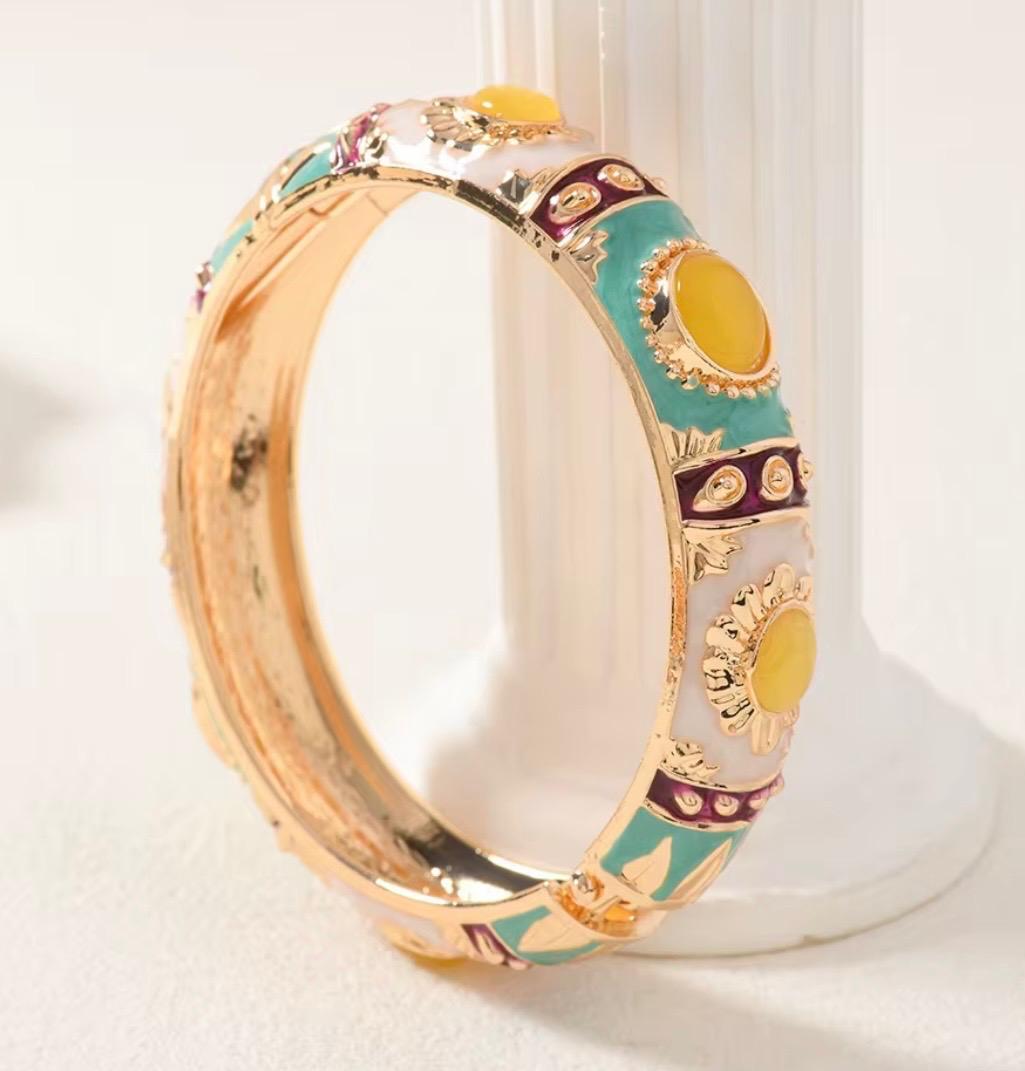 Cloissone Enamel Indian Bracelet