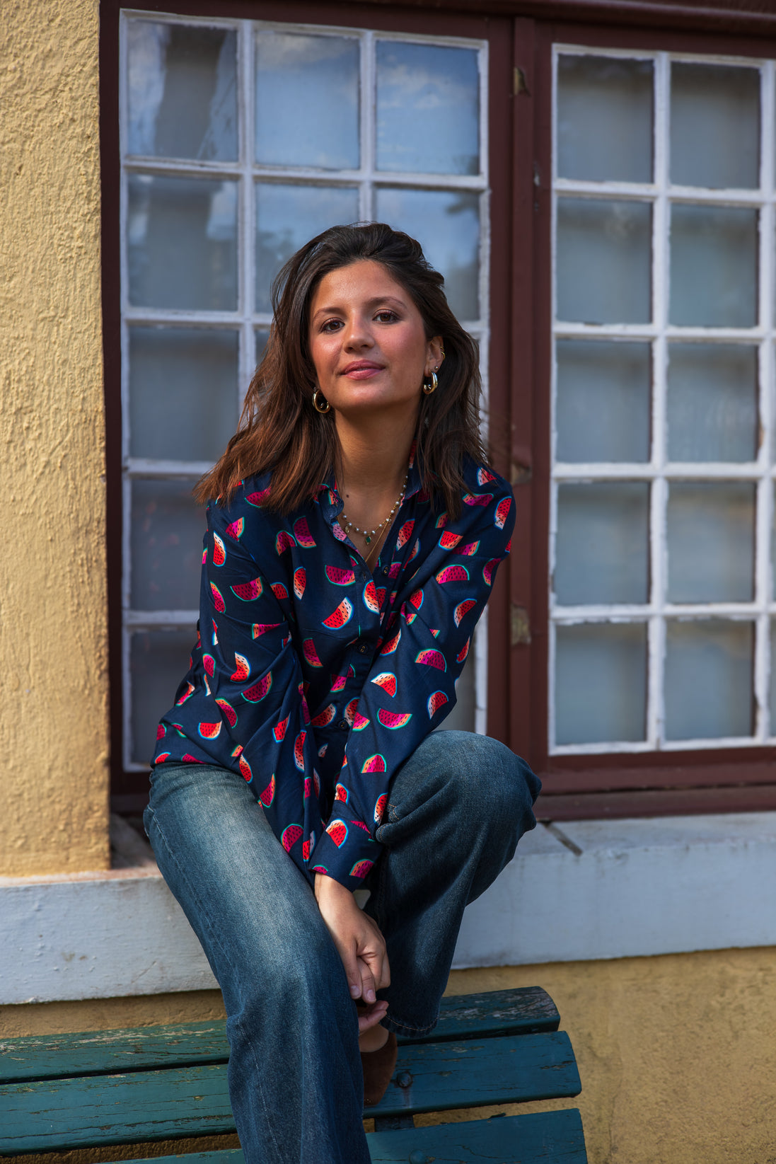 Watermelon Button Up Shirt