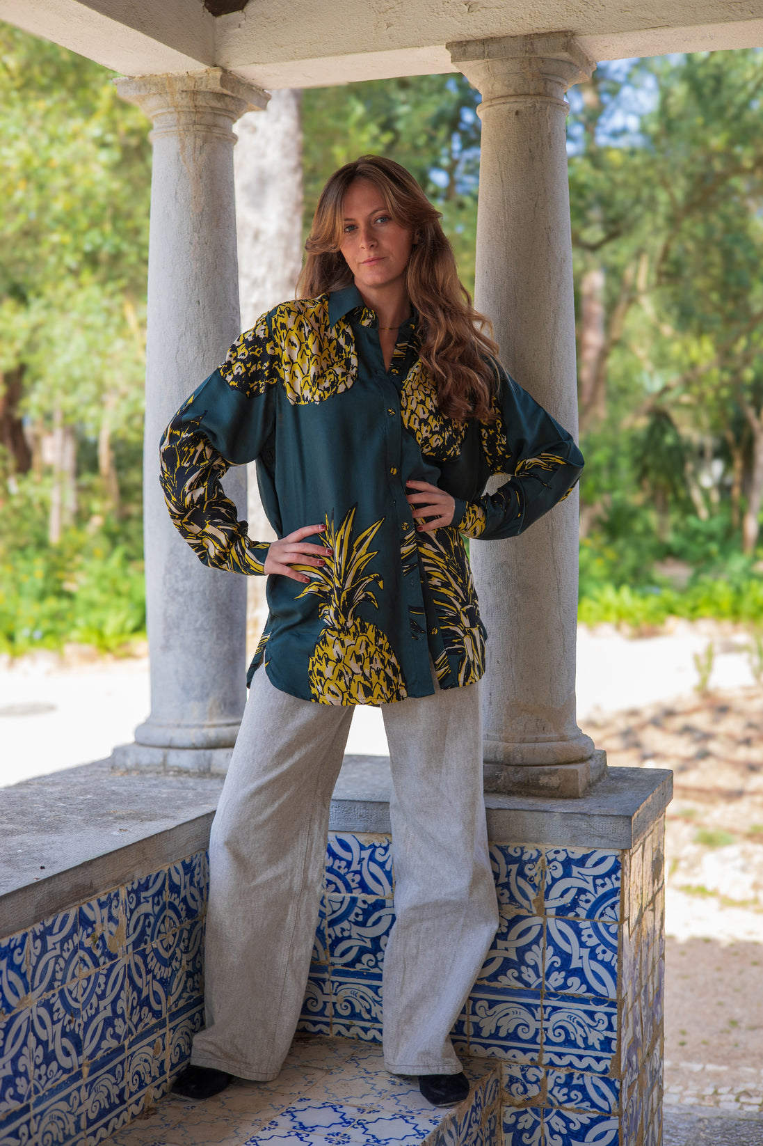 Pineapple Button Up Shirt