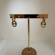 Gold Diamond Hoop with Gold Nose