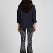 Printed Flare Cotton Pants