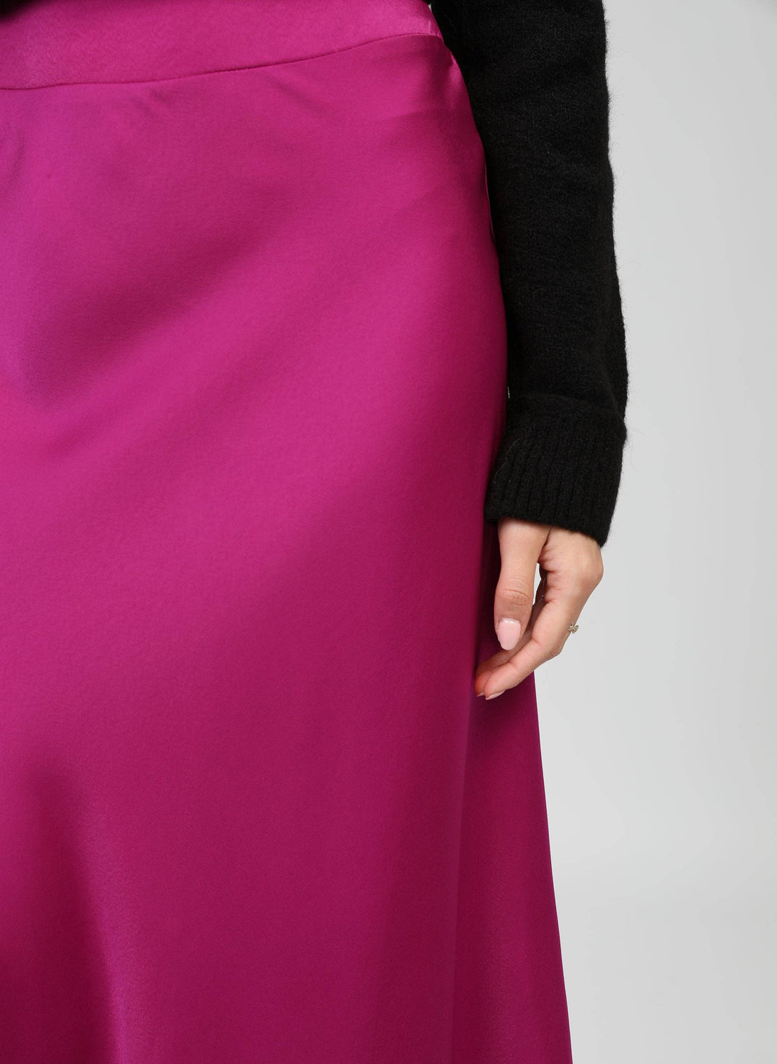 Satin Midi Skirt