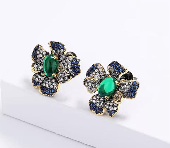 Green Zircon Earrings