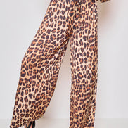 Wide Animal Print Pants