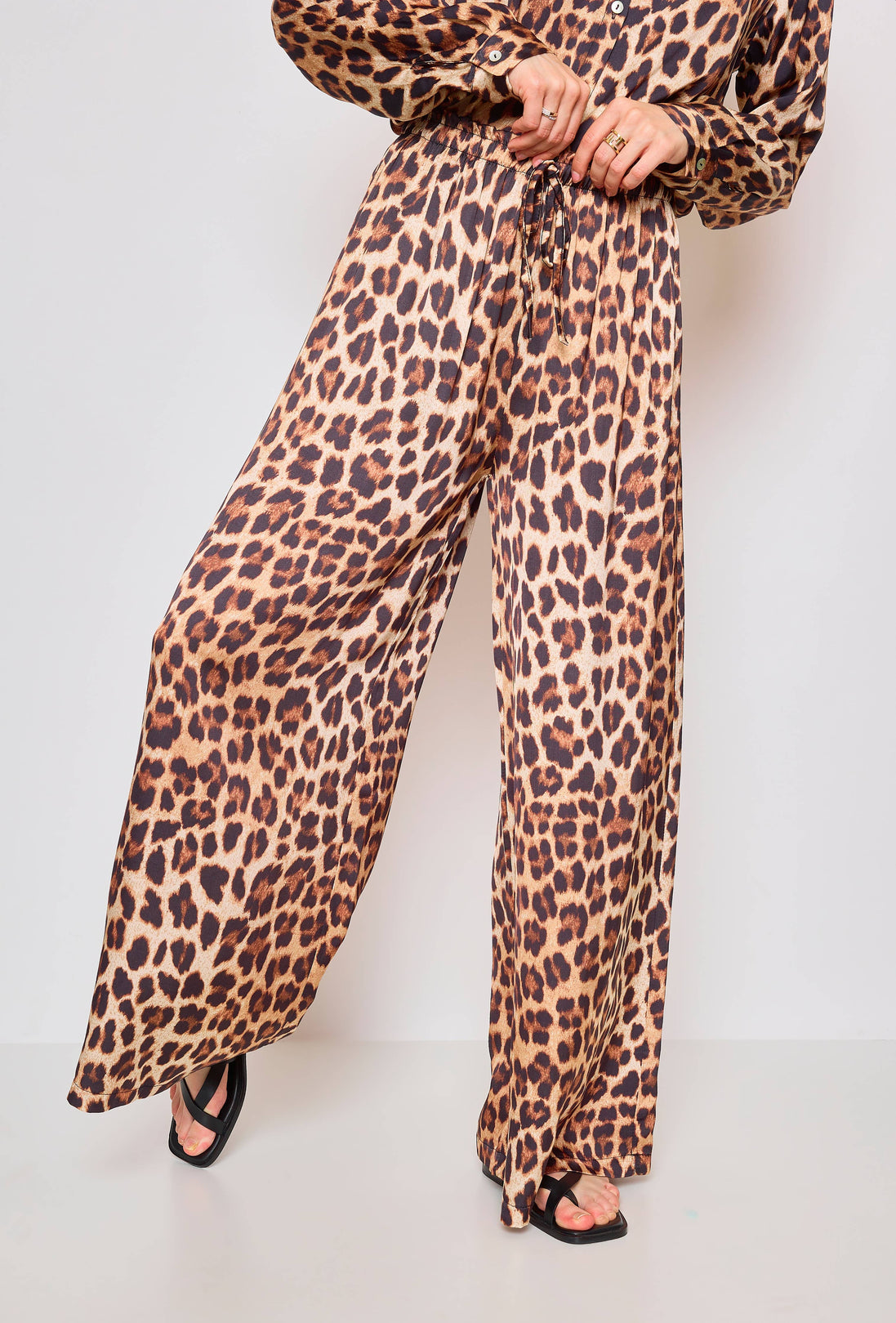 Wide Animal Print Pants