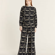 Dragonfly Embroidery Pants