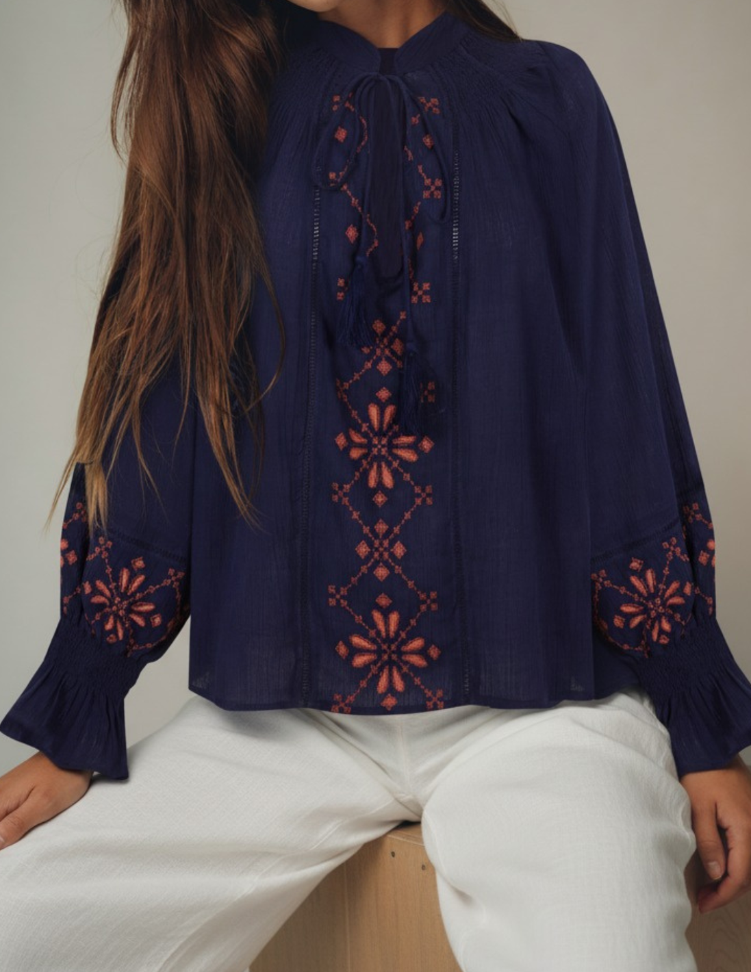 Embroidered Saira Blouse