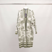Jungle Print Long Knitted Cardigan