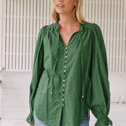 Embroidery Pine Blouse
