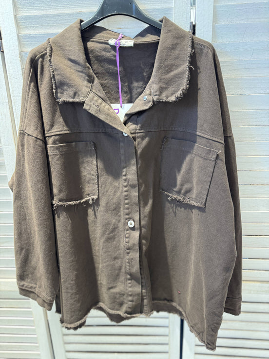 Graphic Print Oversized Jacket