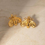 Bees Gold Earrings
