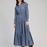 Indigo Blois Long Dress