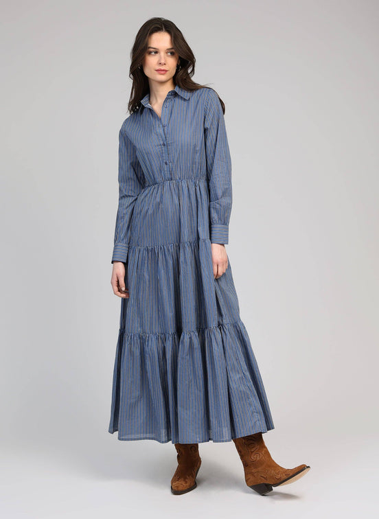 Indigo Blois Long Dress