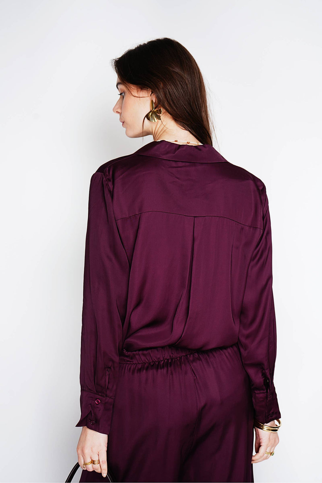Wine Satin Set
